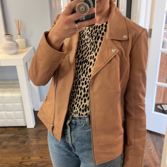 Storm & Marie Denmark Caramel Leather Jacket - Picture 2 of 15